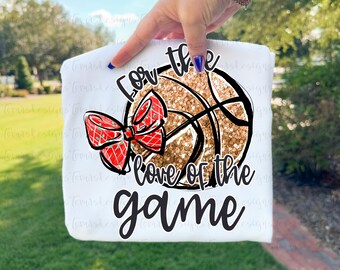 Basketball Sublimation PNG • Love of the Game Design • Basketball Heart PNG • Sports Mom PNG • Game Day Basketball Art • Digital Download