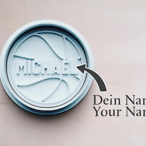 Basketball Keksform mit Wunschname | Ausstecher | Geburtstagskekse | Personalisierte Plätzchenform | Kekse mit eigenen Namen