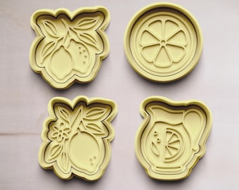 スタンプ付きレモンクッキーカッター | 夏らしいPLAクッキーカッター | クリエイティブなクッキーやギフト用のベーキングアクセサリー | レモンモチーフ