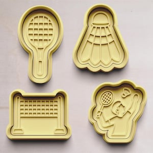 Badminton cookie cutters for sports fans | Badminton motif cookies | Shuttle cookie cutters | Badminton gift | Shuttlecock cookie cutters