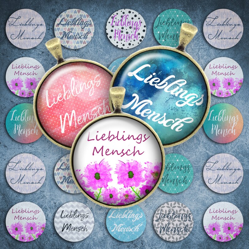 132-Digital Collage Sheet 1 inch Round Image Favorite person 25 mm bottle cap images Circle Pendant Instant Download Jewelry Making image 1