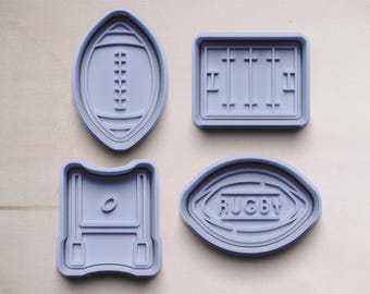 Rugby Cookie Cutters - The perfect gift for rugby fans | Rugby cookie cutters | Sports gift idea | Rugby motif cookie cutters