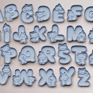 Cortadores de galletas con letras del alfabeto | Cortadores de galletas | Cortadores de galletas | Cortador de galletas | Molde para galletas | Molde para galletas | Forma de letra única | Formas ABC
