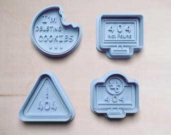 404 Cookie cutters | Cookie cutters | Cookie cutter | Cookie mold | Cookie mold | Programmer gift | IT gift