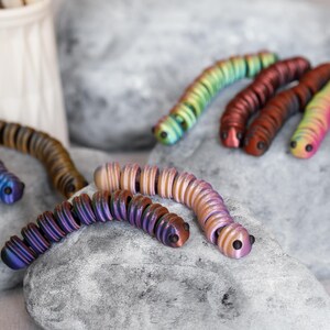 Colorful Flexi Caterpillars as a Pair | Fidget Toy | Anti-Stress Toy | Sensory Toy | Fidget Toy | Caterpillar Gift