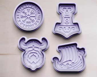 Cortadores de biscoitos Viking | Cortadores de biscoitos | Cortadores de Biscoitos | Cortador de biscoitos | Molde para biscoitos | Cortadores de biscoitos | Formas Vikingas | Biscoitos vikings