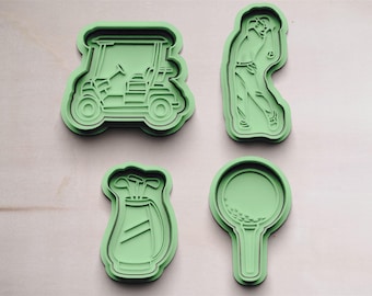 Cortador de biscoitos Golf II | cortador de biscoitos | Cortadores de biscoitos | cortador de biscoitos | Molde para biscoitos | Cortadores de biscoitos com motivos de golfe | Presente para golfista | Biscoitos de golfe