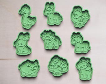 Cortador de biscoitos Farm Animals II | cortador de biscoitos | Cortadores de biscoitos | cortador de biscoitos | Molde para biscoitos | Molde para biscoitos | Cortador de biscoitos