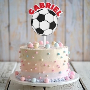 Football cake topper with your own name | Football cake topper | Football fan gift | Footballer gift idea | Football club cake