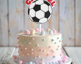 Football cake topper with your own name | Football cake topper | Football fan gift | Footballer gift idea | Football club cake