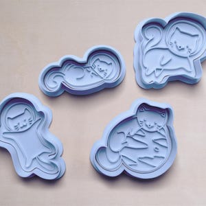 Tagliabiscotti Gatti Spaziali | Forme | Formine per biscotti | Tagliabiscotti | Stampo per biscotti | Stampo per biscotti | Tagliabiscotti per gatti | Regalo del gatto