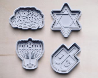 Cortadores de biscoito para Hanukkah | Cortadores de biscoito | Cortador de biscoito | Molde para biscoito | Molde para biscoito do Festival das Luzes | Cortadores de biscoito para inauguração