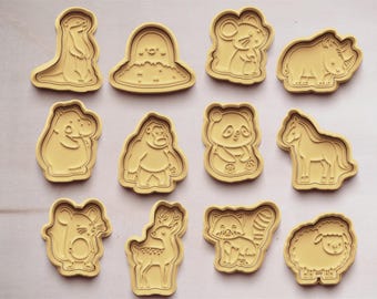 Coleção de animais terrestres III Cortador de biscoitos | cortador de biscoitos | Cortadores de biscoitos | cortador de biscoitos | Molde para biscoitos | Molde para biscoitos | Cortador de biscoitos
