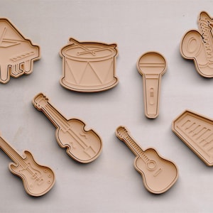 Musical instruments cookie cutters | Cookie cutters | Cookie cutter | Cookie mold | Cookie mold | Cookie cutter