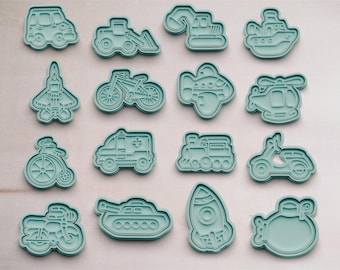 Transport vehicles cookie cutters | Cookie cutters | Cookie cutters | Cookie cutter | Cookie mold | Cookie mold | Cookie cutters