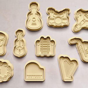Musical Instruments II Cookie Cutters | Cookie Cutters | Cookie Cutter | Cookie Shape | Cookie Mold | Cookie Cutters