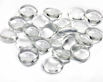 clear cabochons 10 mm x glass cabochons
