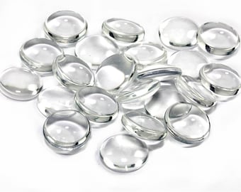 duidelijke cabochons 10 mm x glas cabochons