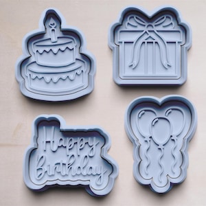 Geburtstag Keksausstecher | Ausstecher | Cookie Cutters | Ausstechform | Keksform | Plätzchenform | Plätzchenausstecher | Happy Birthday