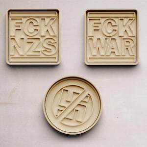 FCK NZS Fck War Cookie Cutter | Cookie Cutters | Cookie Cutter | Cookie Shape | Cookie Mold | Cookie Cutter