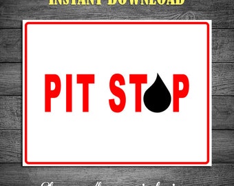 pit stop sign etsy