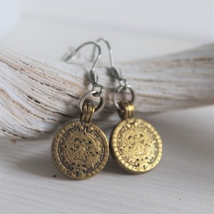 Earrings &quot;Maya&quot; | Bronze color | Zamak | Stainless steel