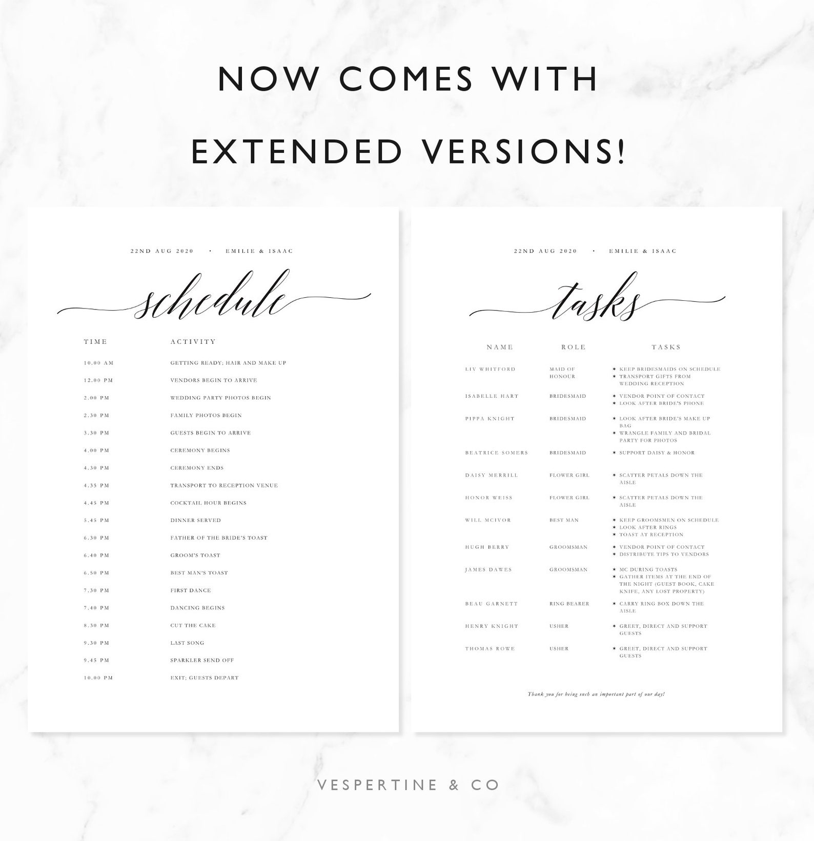 Wedding Timeline Template Minimal Bridal Wedding Day Etsy UK