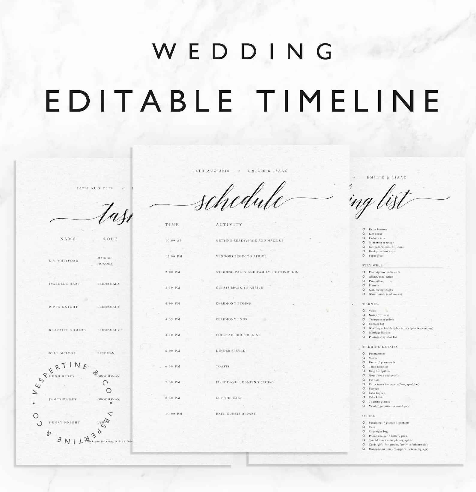 wedding-timeline-template-minimal-bridal-wedding-day-etsy-australia