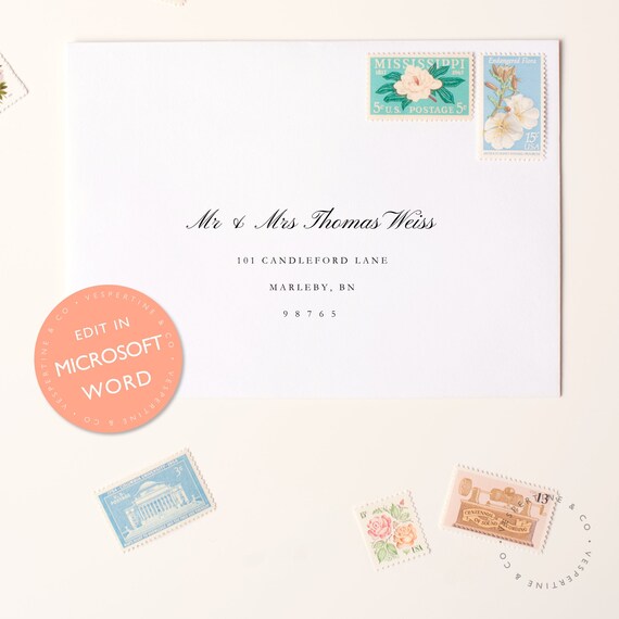 9 printable envelope template word free popular templates design