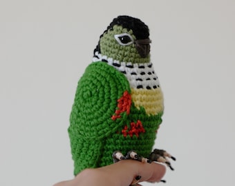Custom Conure Crochet Amigurumi, Crochet bird, Gift for parrot lovers