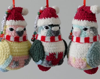 Crochet Conure Christmas Ornament: Personalized Parrot Gift