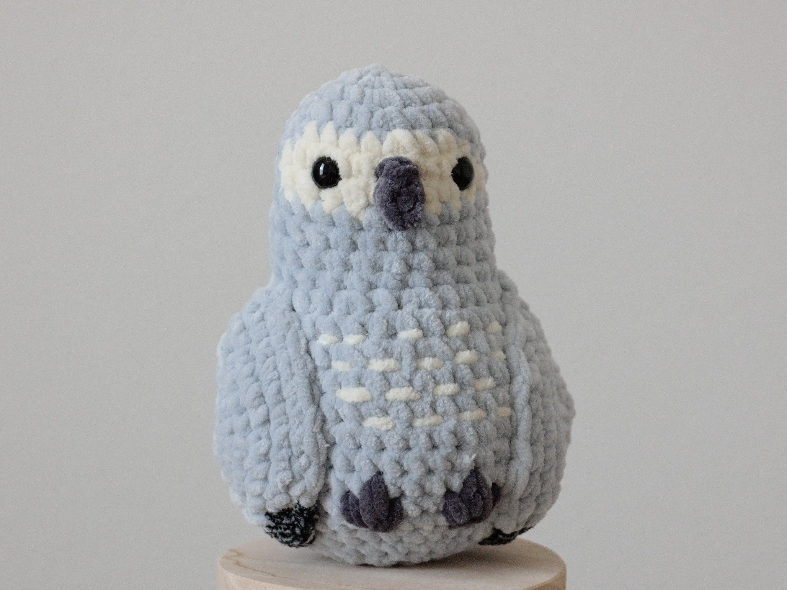 African Grey Crochet Plushie