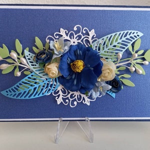 Floral map blue tone