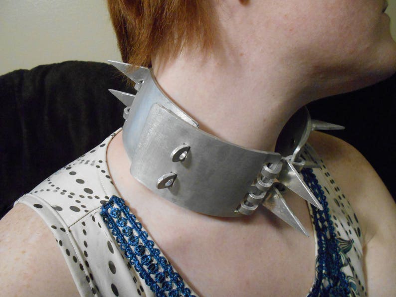 Heavy Aluminum Posture Collar with Severe Spikes. | Etsy