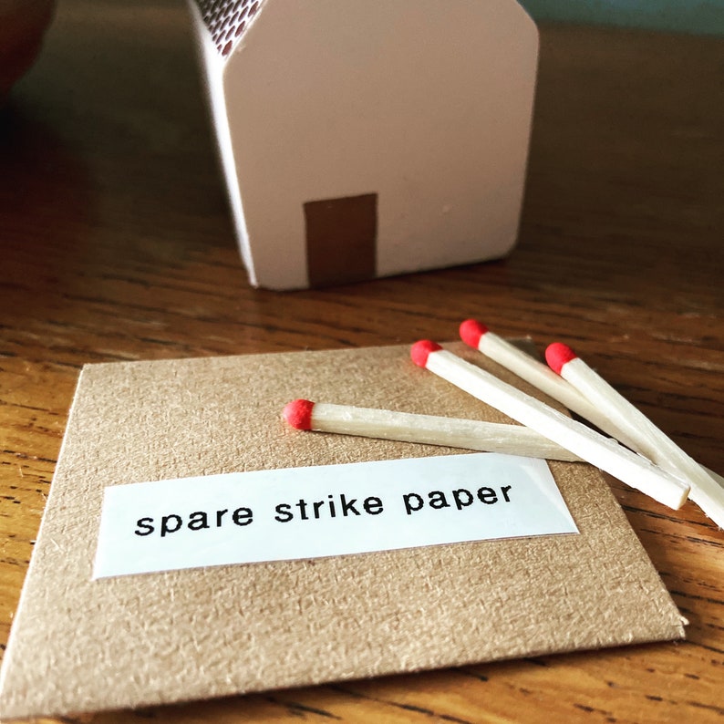 Concrete House Match Holder With Striker Etsy