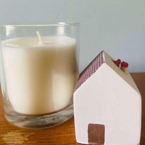 Concrete House Match Holder With Striker Etsy