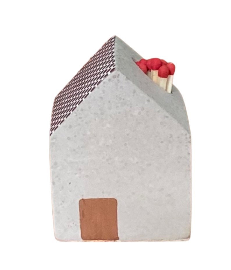 Concrete House Match Holder With Striker Etsy
