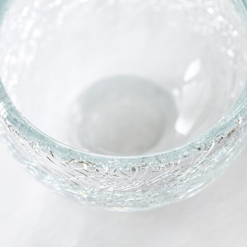 Hibi Glass Heat-resistant order fractured glass & tame-nuri saucer