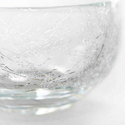 Hibi Glass Heat-resistant order fractured glass & tame-nuri saucer