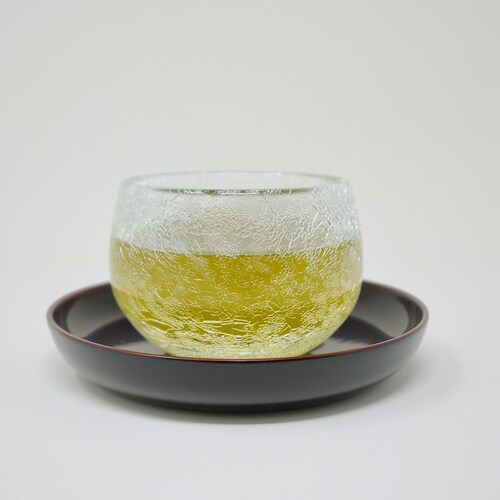 Hibi Glass Heat-resistant order fractured glass & tame-nuri saucer