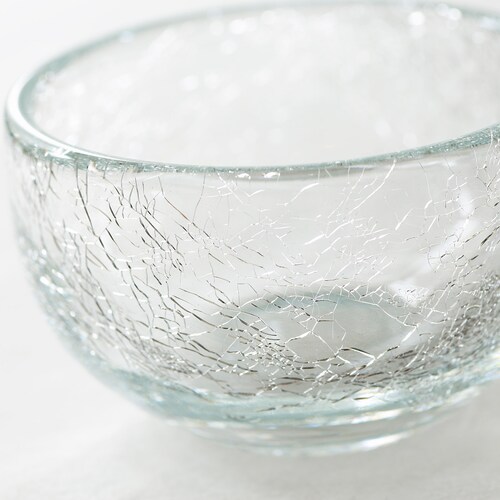 Hibi Glass Heat-resistant order fractured glass & tame-nuri saucer
