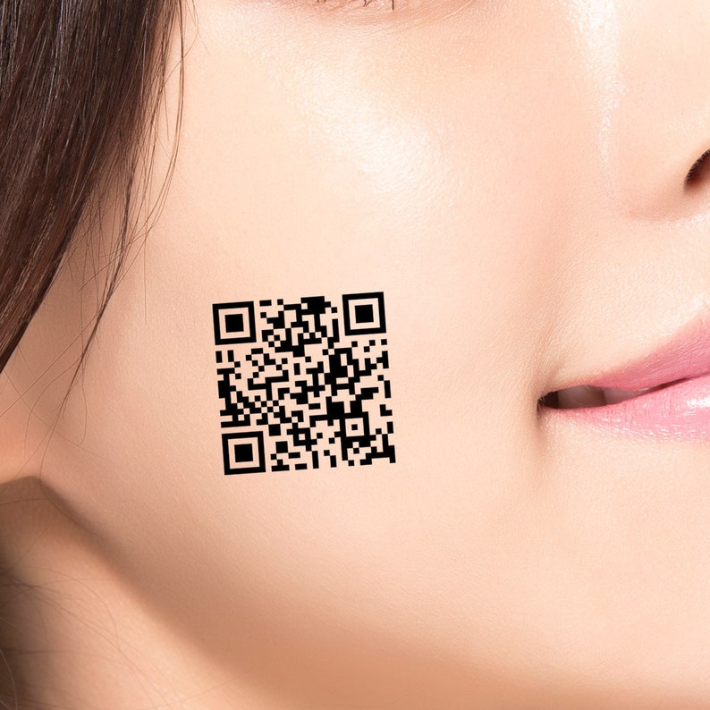 12pcs Custom QR Code Temporary Tattoos Etsy