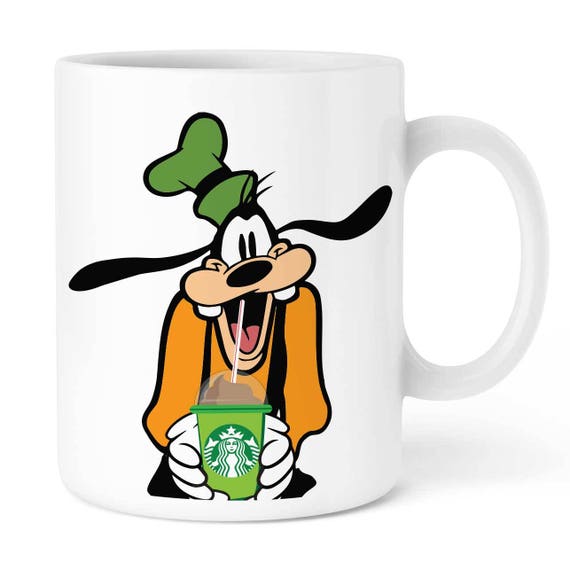Personalized Mug Cup Starbucks Cartoon Mug Goofy Create Your Etsy