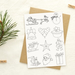 Christmas Temporary Tattoos ver.1 | Xmas Tattoos | santa Tattoos | Festival Tattoo | Fake Tattoos | Gifts  Mix Style