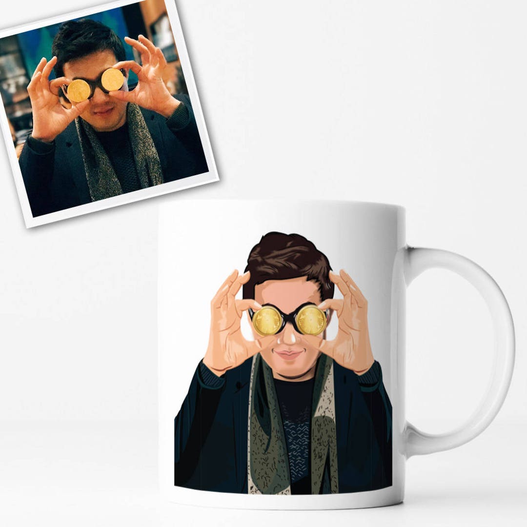 Personalized Mug With Your Picture, Illustration Custom Portrait Mug ...