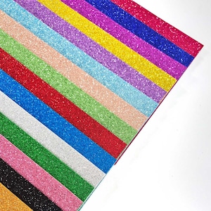 Adhesive Backed Felt Glitter Peel and Stick Felt 9&quot; X 12&quot; sheets Available in 15 colors Glitter Accents Felt Craft Supplies
