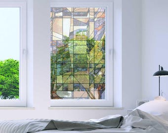 Non-Adhesive Decorative Privacy Window Film Static Cling Konya 24" x 40"