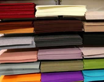8" x 12" 100% Wool Felt Sheets - 1.2 mm Thick Soft Felt Craft Felt Crafting Vibrant and Durable