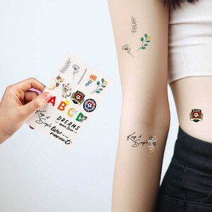 Custom Temporary Tattoos, Custom Text Tattoos Custom Quote Tattoos for Face Wedding Bachelorette, 20 of 2&quot;x2&quot; tatoos