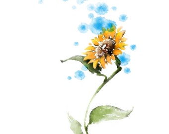 Iron Transfer Print Designs machine de presse à chaleur prête à presser le tournesol #20317d